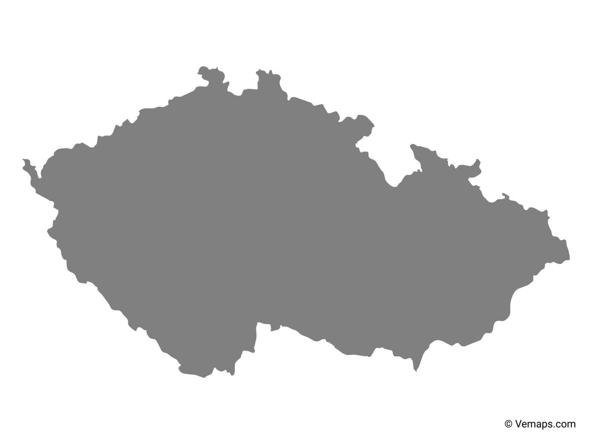Carte vectorielle Czech Republic (Czechoslovakia)